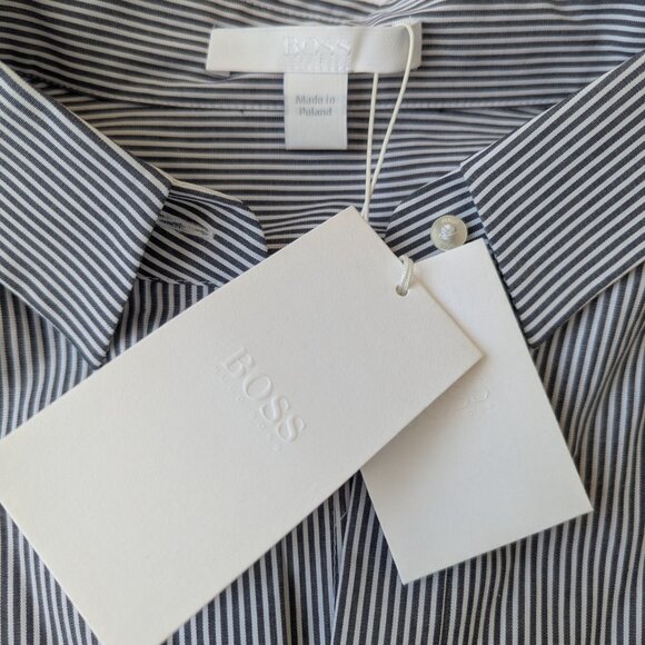 BOSS Bashiva striped sleeveless stretch cotton shirt - Picture 4 of 6